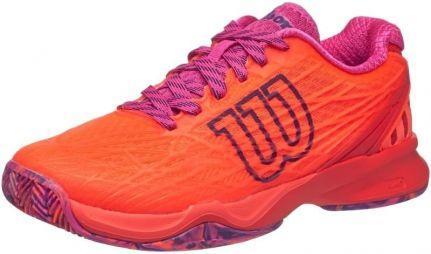 Тенісні кросівки жіночі Wilson Kaos ГРУНТ fiery coral/fiery red/rose violet Тенісні кросівки жіночі Wilson Kaos ГРУНТ fiery coral/fiery red/rose violet