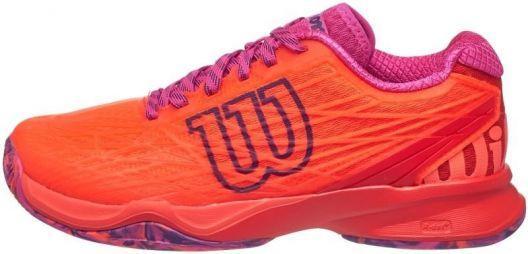 Тенісні кросівки жіночі Wilson Kaos ГРУНТ fiery coral/fiery red/rose violet Тенісні кросівки жіночі Wilson Kaos ГРУНТ fiery coral/fiery red/rose violet