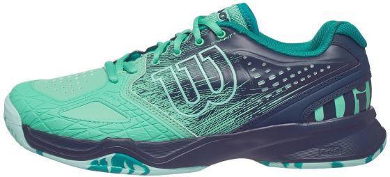 Тенісні кросівки жіночі Wilson Kaos Comp electric green/reflecting pond/aruba blue Тенісні кросівки жіночі Wilson Kaos Comp electric green/reflecting pond/aruba blue