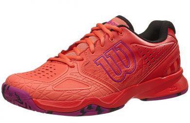 Тенісні кросівки жіночі Wilson Kaos Comp radiant red/coral/azalee pink Тенісні кросівки жіночі Wilson Kaos Comp radiant red/coral/azalee pink