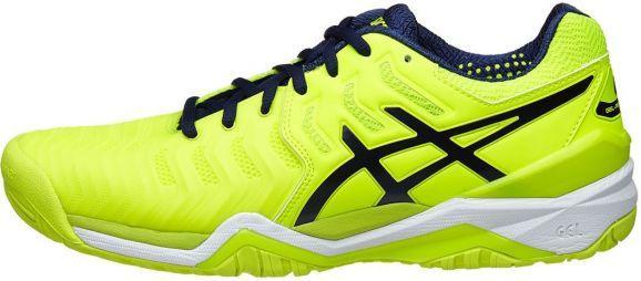 Тенісні кросівки чоловічі Asics Gel-Resolution 7 safety yellow/indigo blue/white Тенісні кросівки чоловічі Asics Gel-Resolution 7 safety yellow/indigo blue/white