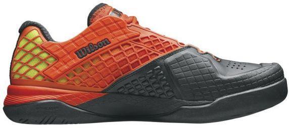 Теннисные кроссовки мужские Wilson Rush Glide HC black/tomato red/solar lime