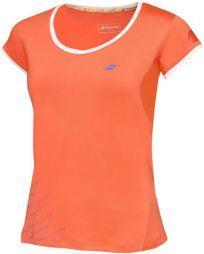 Тенісна футболка дитяча Babolat Cap Sleeves Performance Girl tomato