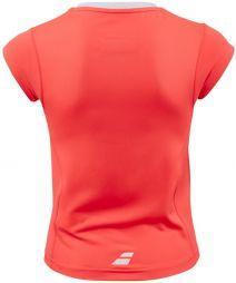 Тенісна футболка дитяча Babolat Core Flag Club Tee Girl fluo strike