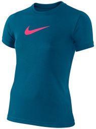Теннисная футболка детская Nike Legend SS Top YTH industrial blue/racer pink Теннисная футболка детская Nike Legend SS Top YTH industrial blue/racer pink