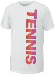 Тенісна футболка дитяча Wilson Tennis Tech Tee white Тенісна футболка дитяча Wilson Tennis Tech Tee white