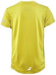 Теннисная футболка детская Babolat Core Flag Club Tee Boy aero yellow Теннисная футболка детская Babolat Core Flag Club Tee Boy aero yellow