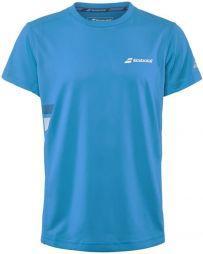 Теннисная футболка детская Babolat Core Flag Club Tee Boy drive blue Теннисная футболка детская Babolat Core Flag Club Tee Boy drive blue