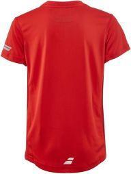 Теннисная футболка детская Babolat Core Flag Club Tee Boy strike red Теннисная футболка детская Babolat Core Flag Club Tee Boy strike red