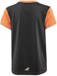 Теннисная футболка детская Babolat Performance V Neck Tee Boy celosia orange