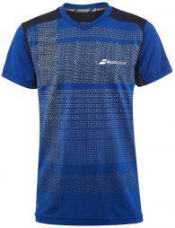 Теннисная футболка детская Babolat Performance V Neck Tee Boy cobalt