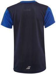 Теннисная футболка детская Babolat Performance V Neck Tee Boy cobalt