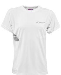 Теннисная футболка детская Babolat T-Shirt Flag Core Boy white Теннисная футболка детская Babolat T-Shirt Flag Core Boy white