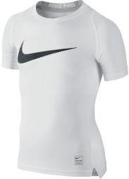 Тенісна термофутболка дитяча Nike Cool Comp SS YTH white/matte silver/black Тенісна термофутболка дитяча Nike Cool Comp SS YTH white/matte silver/black