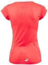 Тенісна футболка жіноча Babolat Core Flag Club Tee Women fluo strike