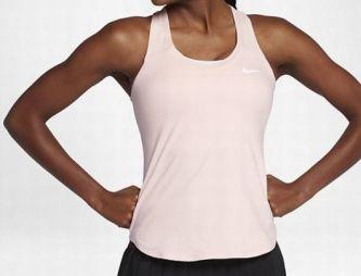 Тенісна майка жіноча Nike Pure Tank sunset tint/white