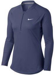 Тенісна футболка жіноча Nike Court Pure LS HZ Top blue recall/white