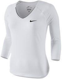 Тенісна футболка жіноча Nike Court Pure Top 3-4 white/black/black