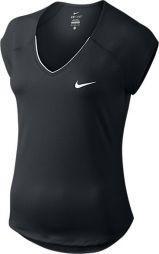 Тенісна футболка жіноча Nike Pure Top black/white