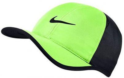 Тенісна кепка Nike U Aerobill Feather Light Cap ghost green/black/black/black