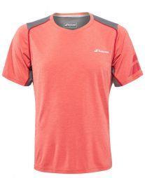 Тенісна футболка чоловіча Babolat T-Shirt V-neck Performance Men tomato