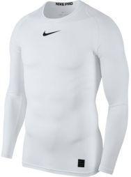 Тенісна футболка чоловіча Nike Pro LS Comp Top white/black/black термофутболка