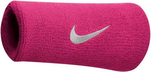 Напульсник Nike Swoosh Double-Wide Wristbands vivid pink/white