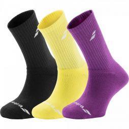 Babolat 3 Pairs Pack Socks aero yellow
