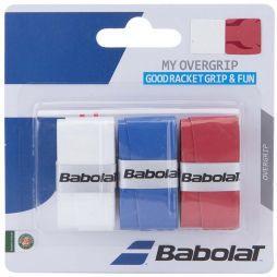 Намотка Babolat My Overgrip (3 шт.) white/blue/red