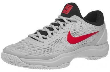 Тенісні кросівки чоловічі Nike Air Zoom Cage 3 HC pure platinum/habanero red/black/white Тенісні кросівки чоловічі Nike Air Zoom Cage 3 HC pure platinum/habanero red/black/white
