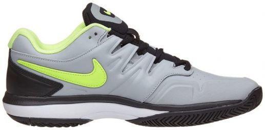 Тенісні кросівки чоловічі Nike Air Zoom Prestige HC LTHR wolf grey/volt glow/white/black Тенісні кросівки чоловічі Nike Air Zoom Prestige HC LTHR wolf grey/volt glow/white/black