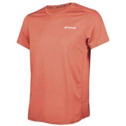 Теннисная футболка мужская Babolat Core Flag Club Tee Men fluo strike Теннисная футболка мужская Babolat Core Flag Club Tee Men fluo strike
