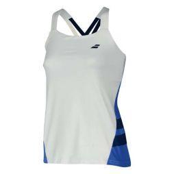 Теннисная майка женская Babolat Performance Strap Top Women white/wedgewood