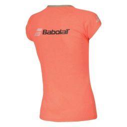 Теннисная футболка женская Babolat Core Tee Women fluo strike/heather