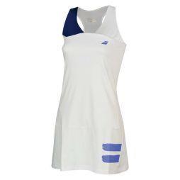 Теннисное платье женское Babolat Performance Racerback Dress Women white/estate blue Теннисное платье женское Babolat Performance Racerback Dress Women white/estate blue