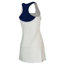 Теннисное платье женское Babolat Performance Racerback Dress Women white/estate blue Теннисное платье женское Babolat Performance Racerback Dress Women white/estate blue