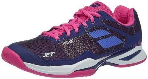 Теннисные кроссовки женские Babolat Jet Mach I all court estate blue/fandango pink Теннисные кроссовки женские Babolat Jet Mach I all court estate blue/fandango pink