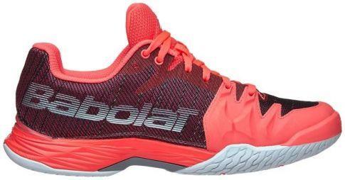 Теннисные кроссовки женские Babolat Jet Mach II all court fluo pink/silver/fandango Теннисные кроссовки женские Babolat Jet Mach II all court fluo pink/silver/fandango