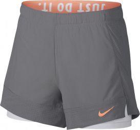 Тенісні шорти жіночі Nike Womens Flex Short 2in1 atmosphere grey/white/crimson pulse