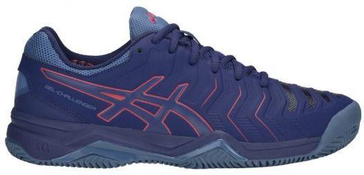 Теннисные кроссовки мужские Asics Gel-Challenger 11 Грунт blue print/red alert Теннисные кроссовки мужские Asics Gel-Challenger 11 Грунт blue print/red alert