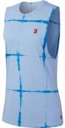 Тенісна майка жіноча Nike Court Tank Tie Dye Muscle - royal tint