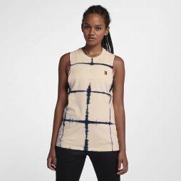Тенісна майка жіноча Nike Court Tank Tie Dye Muscle - guava ice