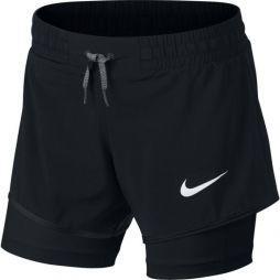 Тенісні шорти дитячі Nike Girls Short 2in1 black/black/black/white Тенісні шорти дитячі Nike Girls Short 2in1 black/black/black/white