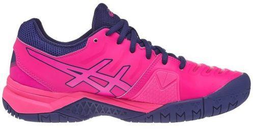Теннисные кроссовки женские Asics Gel-Challenger 11 pink glo/blue print Теннисные кроссовки женские Asics Gel-Challenger 11 pink glo/blue print