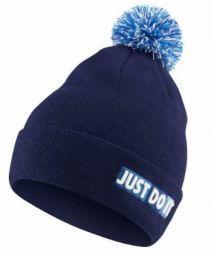 Спортивна шапка Nike Beanie Pom Blue/White