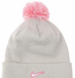 Спортивна шапка Nike Beanie Pom Light Bone/White