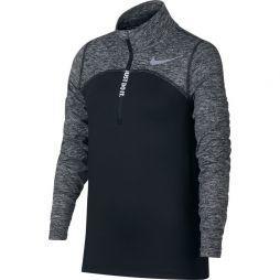 Тенісна футболка дитяча Nike Element Half-Zip Running Top black Тенісна футболка дитяча Nike Element Half-Zip Running Top black