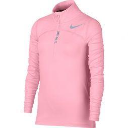Тенісна футболка дитяча Nike Element Half-Zip Running Top pink Тенісна футболка дитяча Nike Element Half-Zip Running Top pink