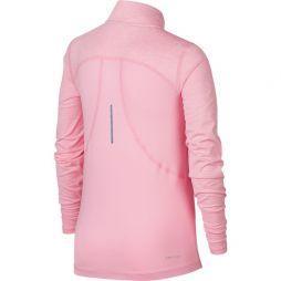 Тенісна футболка дитяча Nike Element Half-Zip Running Top pink Тенісна футболка дитяча Nike Element Half-Zip Running Top pink