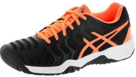 Детские теннисные кроссовки Asics Gel-Resolution 7 GS black/shocking orange/white Детские теннисные кроссовки Asics Gel-Resolution 7 GS black/shocking orange/white